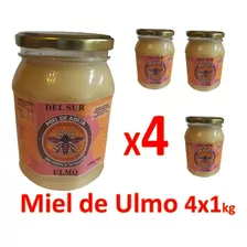 Pack 4 Miel De Ulmo De Abeja Del Sur 1kg C/u (total 4kg)