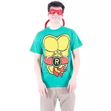 Traje Raphael Tmnt Tortugas Ninja Verde Adulto Camiseta Tee 