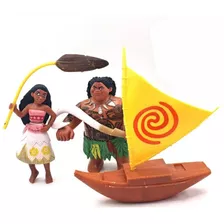 Kit Brinquedo Bonecos Infantil Cartela Moana Maui Princesa