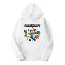 Blusa Frio Moletom Canguru Minecraft Jogo Infantil Agasalho