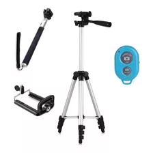 Tripé Celular Profissional Sl-2111 Gopro 1,30 Mts + Kit Self