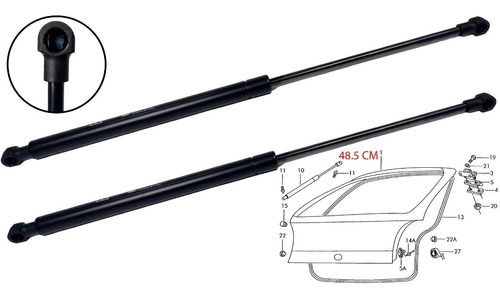 2 Amortiguadores De 5a Puerta 48 Cm Vw Gol 1.6l 14-19 Foto 5