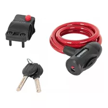 Candado De Cable Con Llave Bicicleta Moto 10 Mm X 1 Mtr