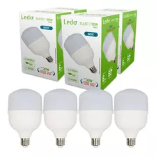 Kit 4 Lâmpada Bulbo T Led 30w E27 Alta Pot Branco Frio 6500k