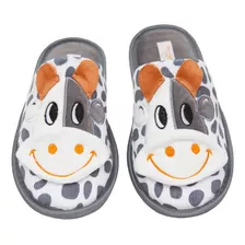 Pantufa Chinelo De Quarto Vaquinha Kids Plush Fantasia Frio