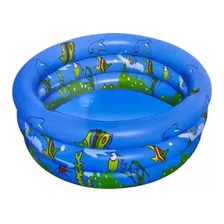 Piscina Inflable Redonda Para Niños 3 Anillos 100x 35cm