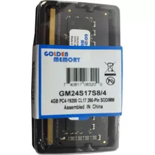 Memória Ram Color Verde 4gb 1 Golden Memory Gm24s17s8/4