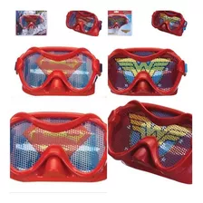 Kit Piscina Óculos Mergulho Super Homem/mulher Maravilha