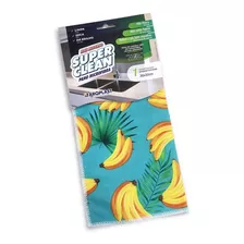Pano De Prato Multiuso Estampa De Bananas Microfibra 30x30