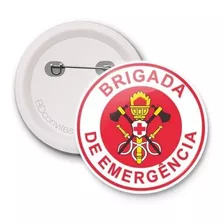 Boton Brigada De Emergência Branco 4,5cm Brigadista 20 Peças