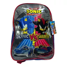 Mochila Preescolar Primaria Carreras Racing Sonic Vs Shadow!