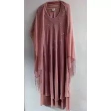 Vestido Largo Indu Con Pasmina De La Misma Tela