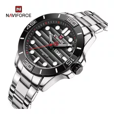 Reloj Hombre Naviforce Nf9198 Cuarzo Pulso En Acero