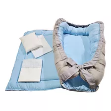 Nidito Para Bebe + Almohada + Funda + Sabana + Acolchado