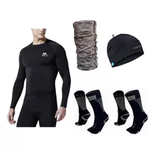 Conjunto Térmico Equipo Oslo + Cuello +gorro + 2 Medias 