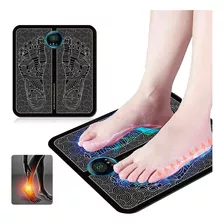 2 Mini Massageador + Tapete Elétrico Dor Pés E Musculares Cor Preto