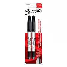 Marcadores Sharpie Permanente Doble Punta Negro X2