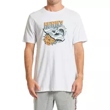 Camiseta Hurley Floral Wave Masculina Branco