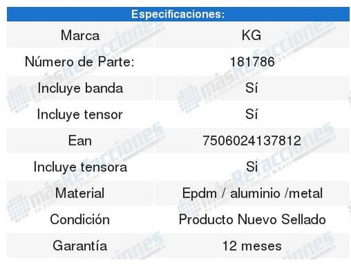 Set Accesorios Banda Kg Isuzu Ascender 5.3l 03 A 06 Foto 2