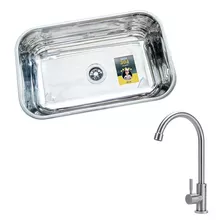 Cuba Inox Extra Funda N2 56x34x19cm E Torneira 100% Em Inox