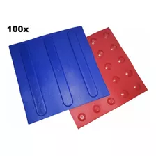 100pçs Piso Tatil Alerta Direcional De Borracha Pvc 25x25cm