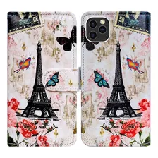 Funda Para iPhone 12 Pro Max, Paris/billetera/soporte/cuero