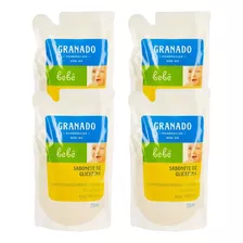 Kit 4 Refil Sabonete Líquido Glicerina Granado Bebê