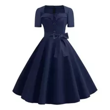 Vestido Mujer A Line Flare Vestido Vintage Bowknot Prom