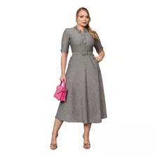 Vestido Midi Lady Like Kauly ( 3876) Moda Evangelica