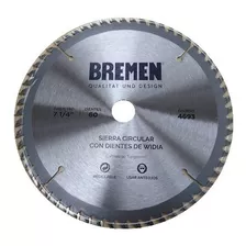 Disco Sierra Circular Bremen 184mm 7 Mdf Melamina Madera Eje 20mm 4693