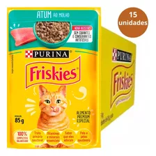 Nestlé Purina Friskies Ração Úmida 15 Sachês 85g Sabor Atum