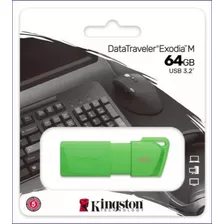 Memoria Flash Usb Kingston De 64 Gb 3.2 Exodia M Verde Color Verde