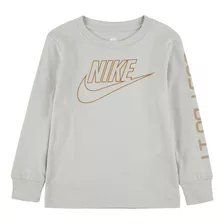 Polera Nike Amplfied Sleeve Hit T95 Est. Vida Niños Marrón