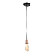 Pendente Lustre Thomas Edison Fumê 1 Lâmpada Cor Preto 110v