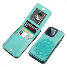 Funda Para iPhone 13 Pro, Verde/con Tarjetero/6.1 In