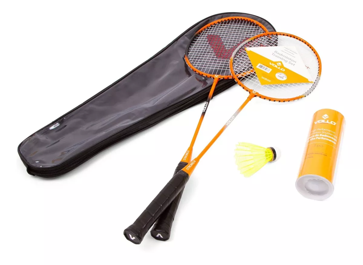 Kit Badminton Vollo 2 Raq. 3 Petecas De Nylon Vollo