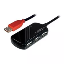 Lindy 12 Meter Usb 2.0 Active Extension Pro 4 Port Hub