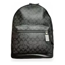 Backpack Coach Talla Grande, Signature Canvas Negra Original