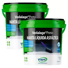 Manta Líquida Vedalage Asfáltica 18l Impermeabilização Kit 2