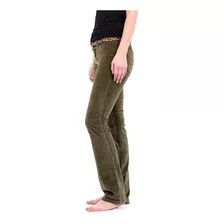 Pantalon Corderoy Tiro Bajo / Corte Recto Mujer - Colores 