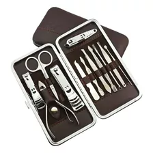 Super Estuche Set Manicure Pedicure Kit Cortauñas 12 Piezas