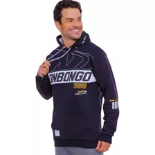 Blusa De Moletom Masculina Onbongo Canguru Jin D778a Preto