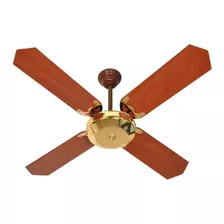 Ventilador De Techo Severbon Vtml420 Dc Dorado Sin Luminaria Cantidad De Aspas 4 Color De Las Aspas Cedro Y Haya Diámetro 120 Cm Material De Las Aspas Madera