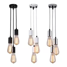 Lámpara Colgante De Techo Retro Vintage Industrial 3 Luz E27