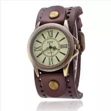 Reloj De Cuarzo Ccq Vintage De Cuero Para Hombre Y Mujer