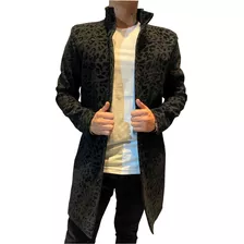 Saco De Paño Tapado Negro Con Diseño Hombre Calidad Premium