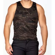 Camiseta Regata Masculina Camuflada Multicam Black