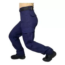 Calça Feminina Combat Bélica Ripstop Tática Azul Marinho