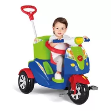 Triciclo Passeio Ou Pedal Infantil Com Bau Moto Uno 1035 Cor Colorido