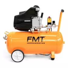 Compresor De Aire Eléctrico Portátil Fmt Td2550b 50l 2.5hp 220v Naranja